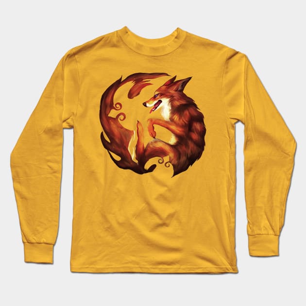 Coyote Swirl Long Sleeve T-Shirt by Spikie